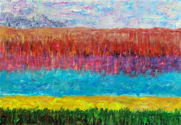 River on the red hills